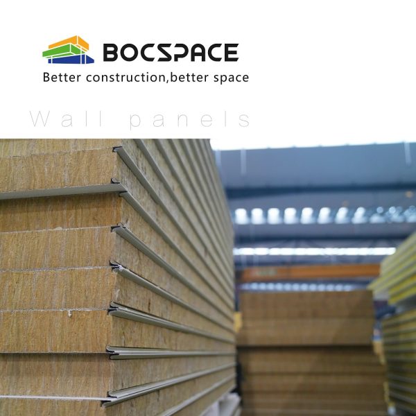 Insulation with color steel sandwich panels and interlocking fasteners