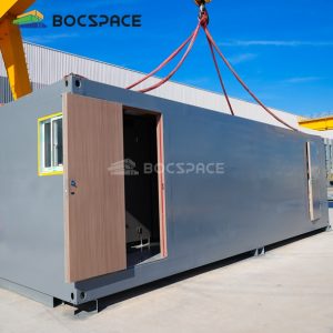 Modular container portable and convenient public toilet and restroom facilities